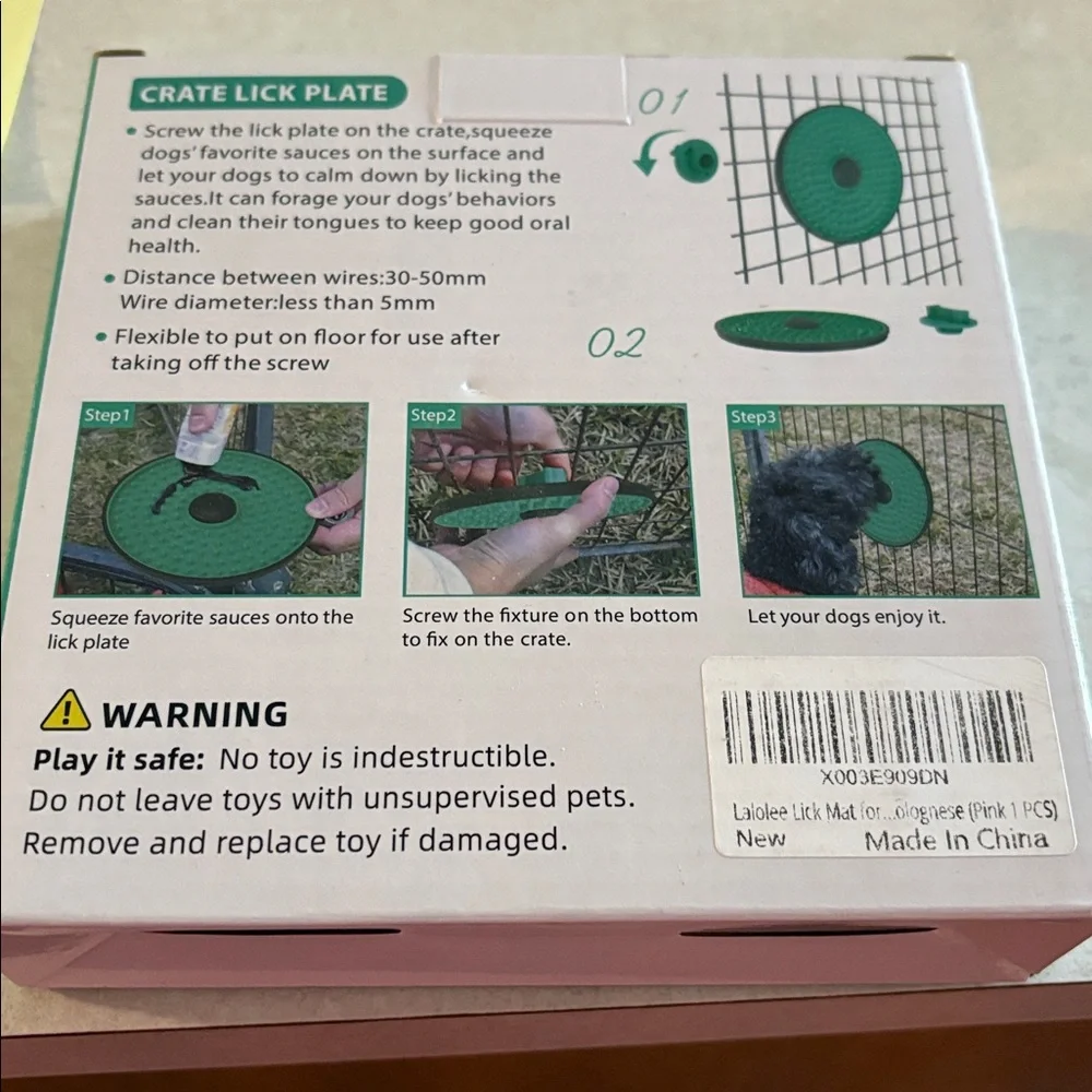 Lole Teal Crate Lick Plate for Pets